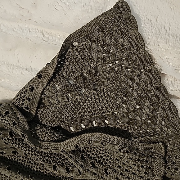 NWT Aerie Olive Green Crochet Dress - Picture 11 of 11